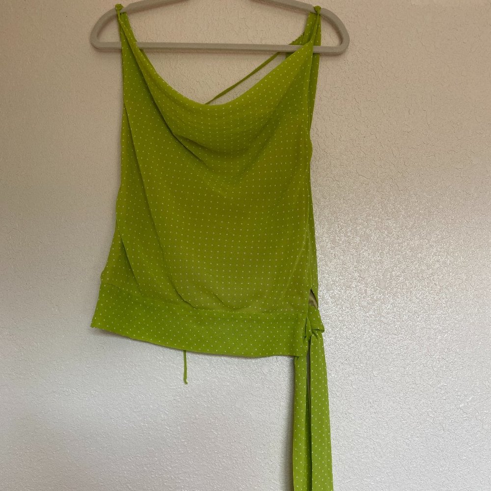 Green Polk Dots Blouse